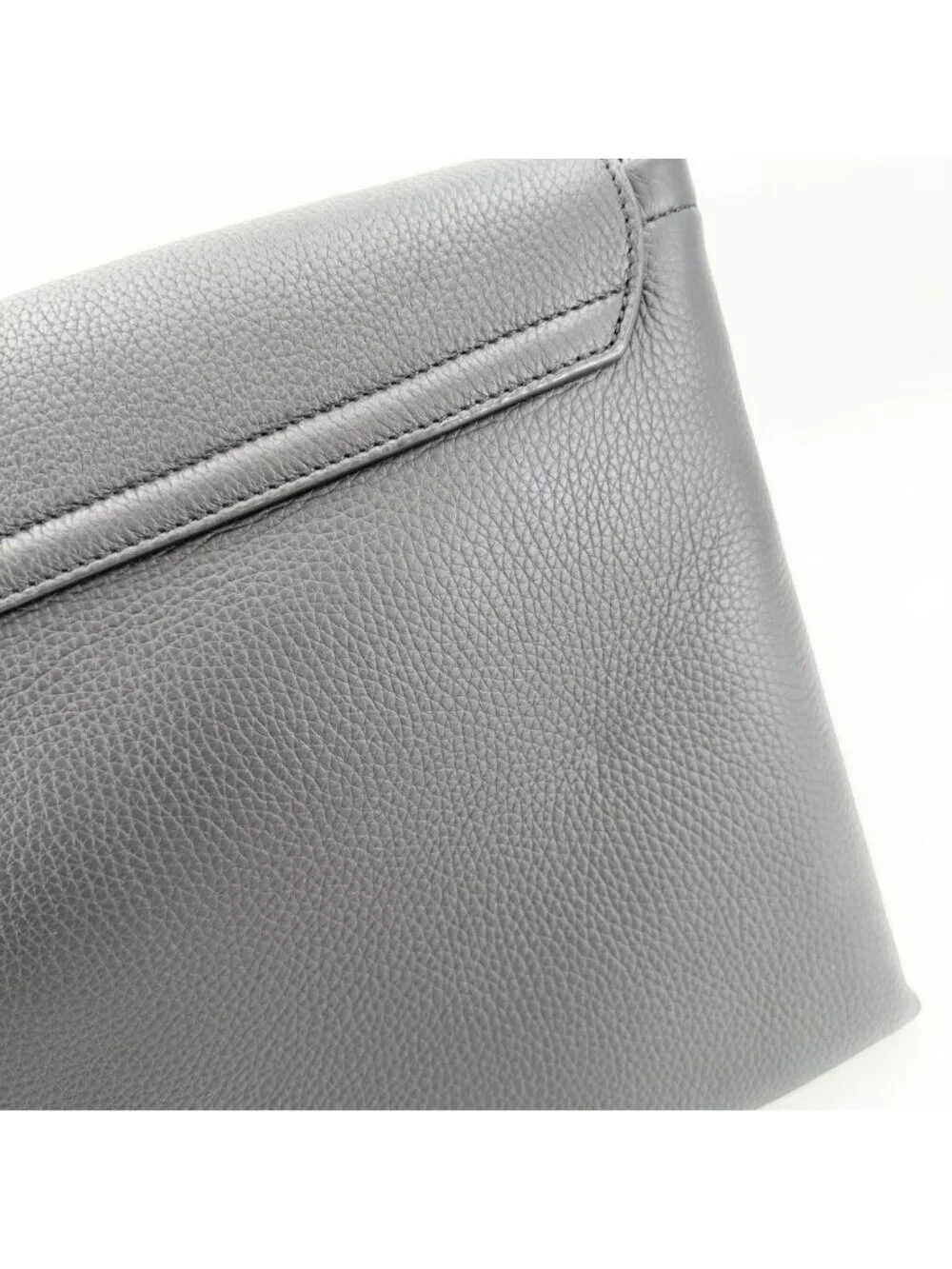 Dior Shoulder Bag Pillow Saddle Flap Crossbody Leather Black Silver